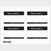 Große Namensmarke/Abzeichen-Aufkleber für Firmenve Rechteckiger Aufkleber (Blatt)