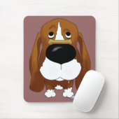 Große Nase Basset Hound Mousepad (Mit Mouse)