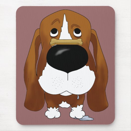 Große Nase Basset Hound Mousepad (Vorne)