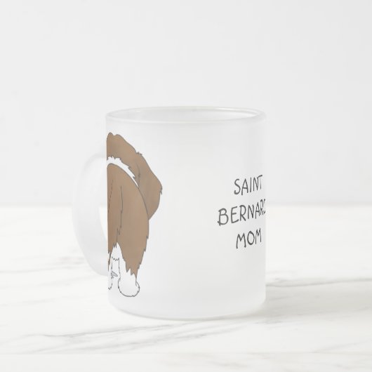 Große Nase Bernhardiner Mattglastasse (Vorderseite Links)