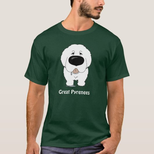 Große Nase große Pyrenäen T-Shirt (Vorderseite)
