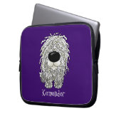 Große Nase Komondor Laptopschutzhülle (Vorderseite Links)