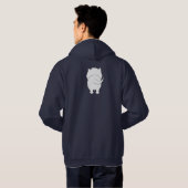 Große Nase Westie Hoodie (Schwarz voll)