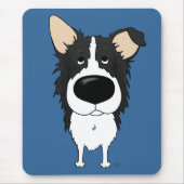 Große Nasen-Border-Collie Mousepad (Vorne)