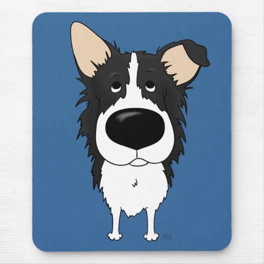 Große Nasen-Border-Collie Mousepad (Vorne)