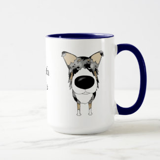 Große Nasen-glatter Collie Tasse