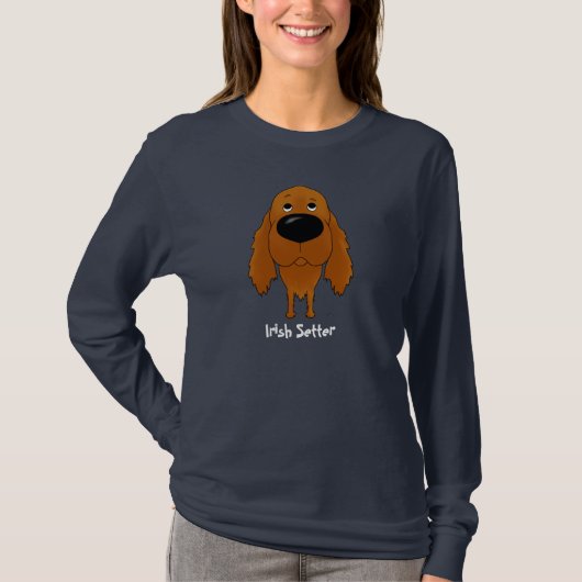 Große Nasen-Irischer Setter T-Shirt (Vorderseite)