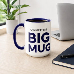 Große Navy-Tasse Große Tasse INDIVIDUELLE NAME