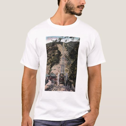 Große Neigungs-Eisenbahn-Ansicht T-Shirt (Vorderseite)