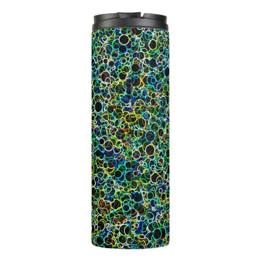 Große Neonzirkel Thermischer Tumbler Thermosbecher (Rückseite)