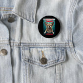 Größe nicht ...Angst tut! Aufkleber Button (Beispiel)