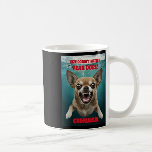 Größe nicht ...Angst tut! Aufkleber Kaffeetasse (Rechts)
