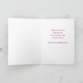 Große Nichte 2. Geburtstag rosa Pferd mit Krone Karte (Innenseite)