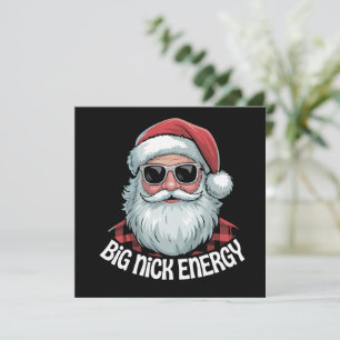 Große Nick Energie Lustige Santa Sonnenbrille Weih Feiertagskarte