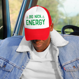 Große Nick Energie Lustige Weihnachtsmütze Truckerkappe