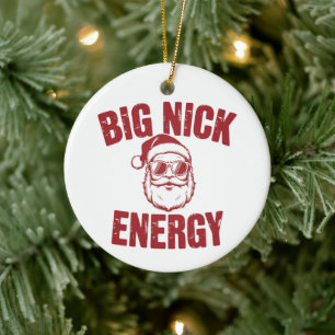 Große Nick Energie Lustiger Santa Unverschämter We Keramik Ornament