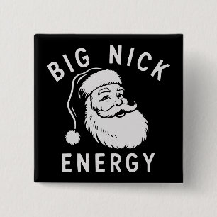 Große Nick Energie Lustiger Weihnachten Dicke Sant Button