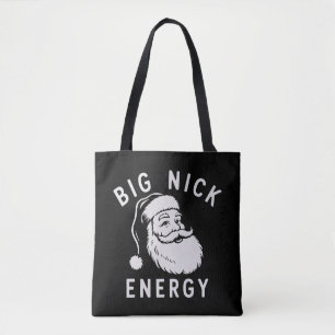 Große Nick Energie Lustiger Weihnachten Dicke Sant Tasche