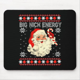 Große Nick Energie Lustiger Weihnachtsmann Hässlic Mousepad