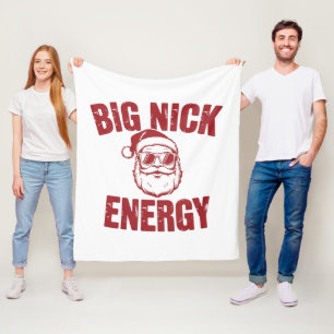 Große Nick Energie Lustiger Weihnachtsmann Unanstä Fleecedecke