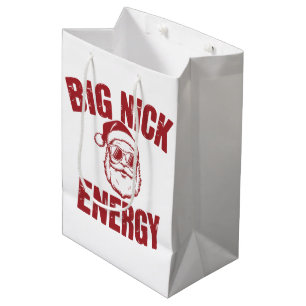 Große Nick Energie Lustiger Weihnachtsmann Unanstä Mittlere Geschenktüte