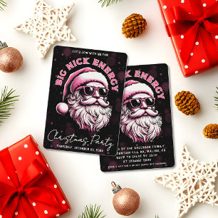 Große Nick Energie Santa Lustiges Weihnachten Xmas Einladung