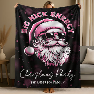 Große Nick Energie Santa Lustiges Weihnachten Xmas Fleecedecke