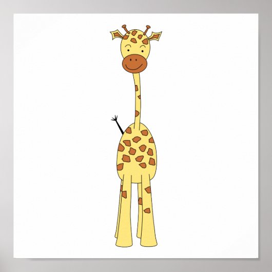 Große Niedliche Giraffe. Cartoon Animal. Poster (Vorne)