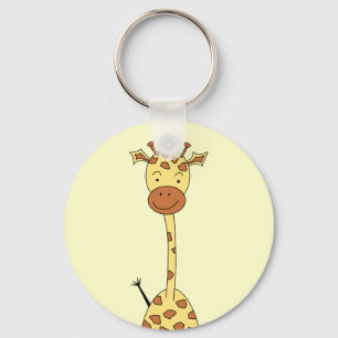 Große Niedliche Giraffe. Cartoon Animal. Schlüsselanhänger