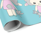 Große Niedliche Schafspuppe Hübsch Geschenkpapier (Rolleneckpunkt)