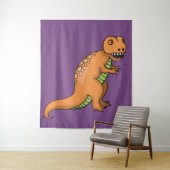 Große Niedliche T-Rex Kinderwand für Zimmer Wandteppich (Beispiel)