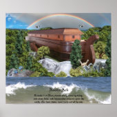 Große Noahs Ark Diorama Gloss-Leinwand Poster (Vorne)