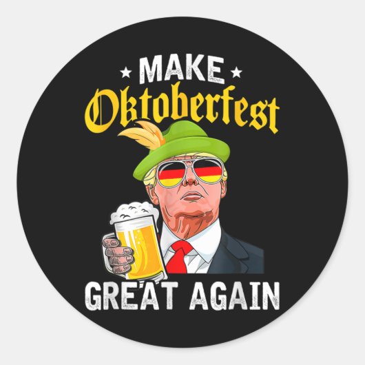 Große Nochmal Funny Pro Trump 2024 Runder Aufkleber (Vorderseite)
