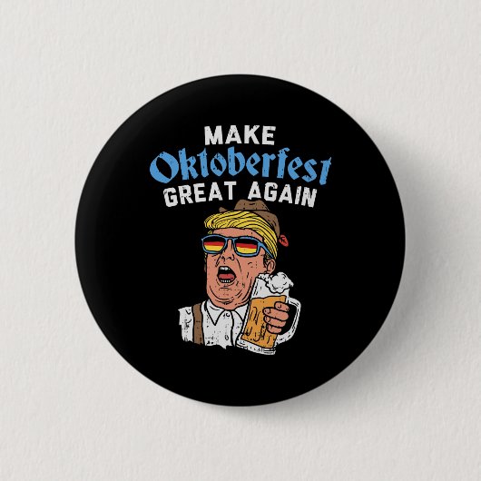 Große Note lustige Trump Drink Bier Tasse Geschenk Button (Vorderseite)