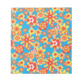 Große Notepad- oder Jotter-, Ditzy Orange-Blume Notizblock (Vorderseite)