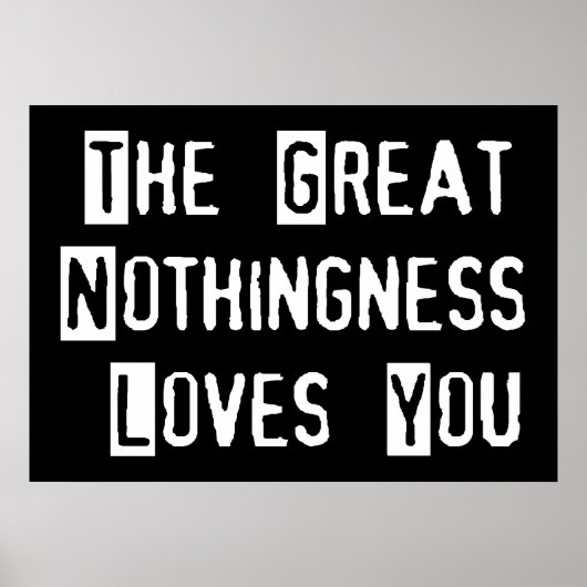 Große Nothness-Lieben Poster (Vorne)
