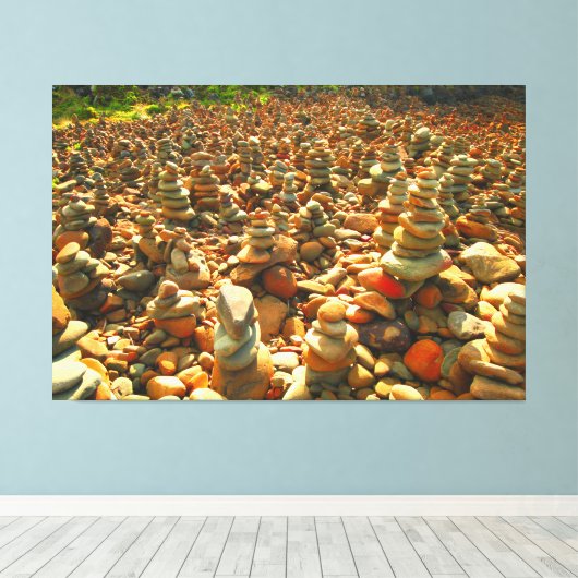 GROSSE OCEAN STONES 40x60 Leinwanddruck (Insitu (Holzboden))