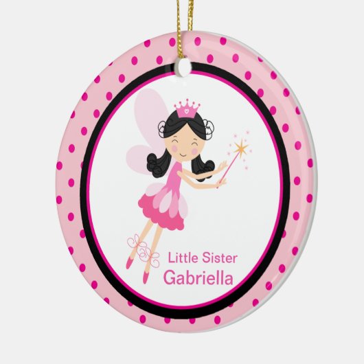 Große oder kleine Schwester-magische feenhafte Keramikornament (Links)
