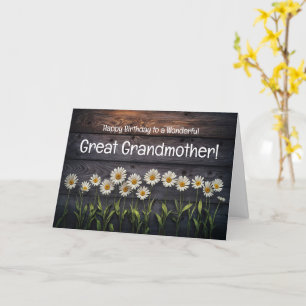 Große oder Oma oder Großmutter Geburtstags-Blume Karte
