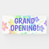 GROSSE ÖFFNUNG! Blume Pastel Rainbow Banner (Horizontal)