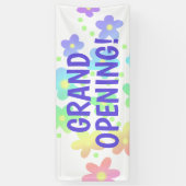 GROSSE ÖFFNUNG! Blume Pastel Rainbow Banner (Vertikal)