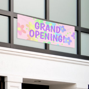 GROSSE ÖFFNUNG! Blume Pastel Rainbow Banner