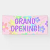 GROSSE ÖFFNUNG! Blume Pastel Rainbow Banner (Horizontal)