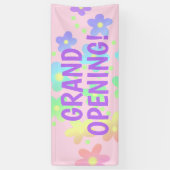 GROSSE ÖFFNUNG! Blume Pastel Rainbow Banner (Vertikal)