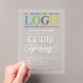 Große Öffnung für Großkunden mit weißem Text Acryleinladungen (Insitu (Handheld))