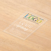 Große Öffnung für Großkunden mit weißem Text Acryleinladungen (Ablage )