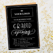 Große Öffnung für Schwarz-Weiß-Logos Einladung
