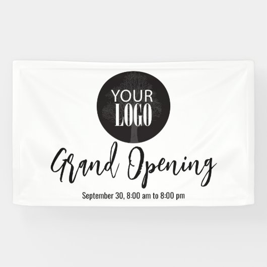 Große Öffnung Ihres Logos für Unternehmen Banner (Horizontal)