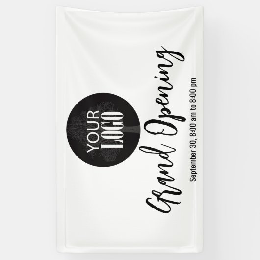 Große Öffnung Ihres Logos für Unternehmen Banner (Vertikal)