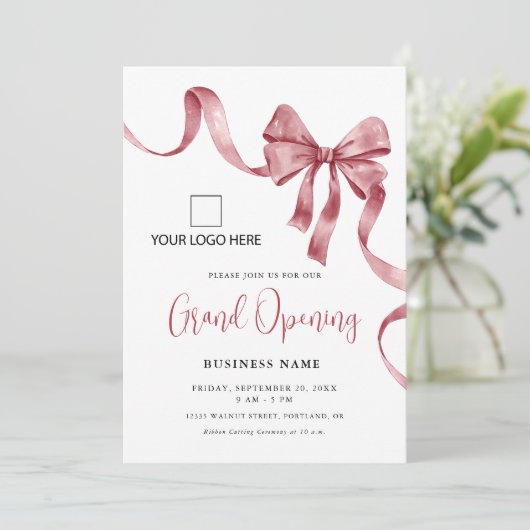 Große Öffnung - Modernes Multifunktionslogo Einladung (Stehend Vorderseite)